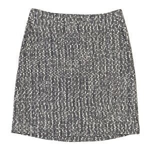 Pencil Skirt Sz.‎ 4 Ann Taylor Black and White Mini Textured Back Zip